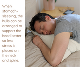 stomach sleeping on buckwheat pillow