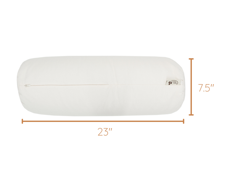 ComfyNeck Plus Side Sleeper Pillow + Pillowcase - Organic Buckwheat Hull Roll Pillow