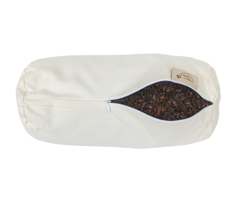 Back Sleeper Pillow - Organic cervical buckwheat hull pillow