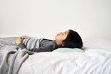 Girl sleeping on Toddler pillow