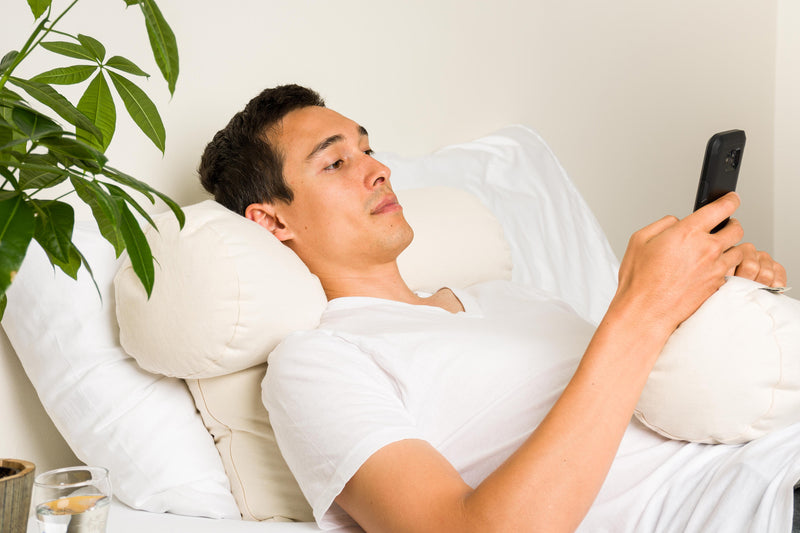 Body Support Pillow + Pillowcase - Organic Buckwheat Hull Body Pillow