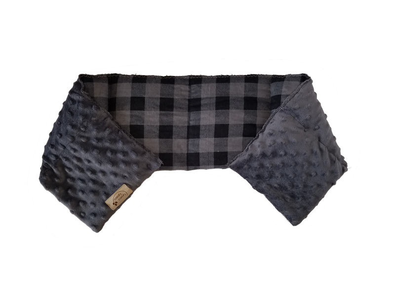 Grey Plaid Heat Pad